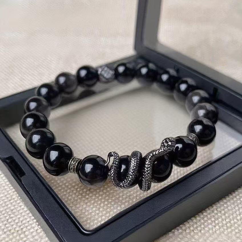 Unisex Obsidian Bracelet | Bless Jade - LEIDAI