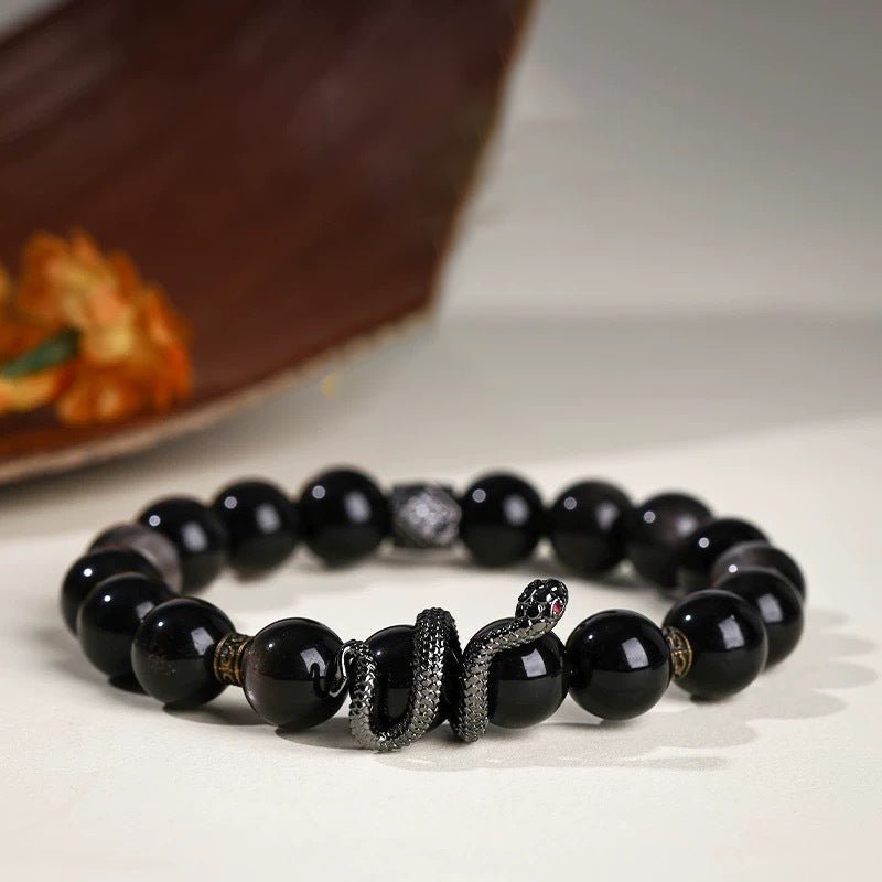Unisex Obsidian Bracelet | Bless Jade - LEIDAI