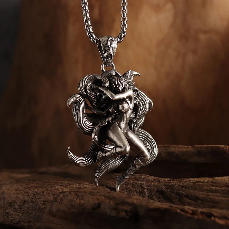 Vintage Gothic Cross Skull Pendant Necklace for Men Fashion Party Trend Punk Jewelry Halloween Gifts - LEIDAI