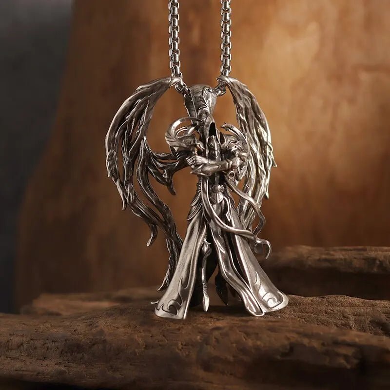 Vintage Gothic Cross Skull Pendant Necklace for Men Fashion Party Trend Punk Jewelry Halloween Gifts - LEIDAI