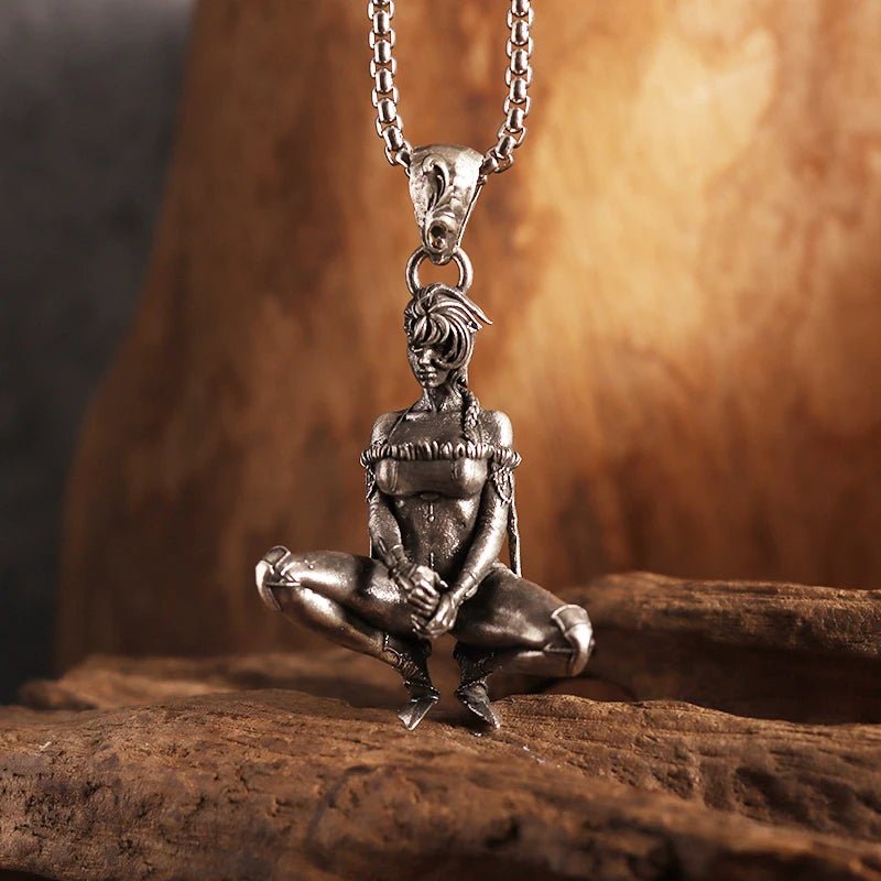 Vintage Gothic Cross Skull Pendant Necklace for Men Fashion Party Trend Punk Jewelry Halloween Gifts - LEIDAI
