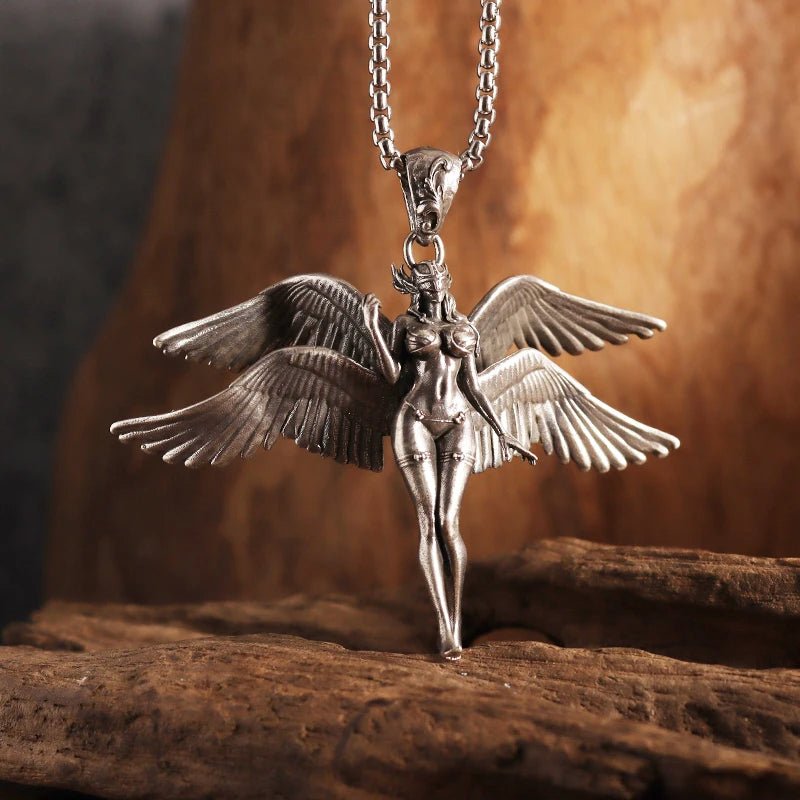 Vintage Gothic Cross Skull Pendant Necklace for Men Fashion Party Trend Punk Jewelry Halloween Gifts - LEIDAI