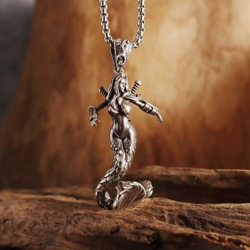 Vintage Gothic Cross Skull Pendant Necklace for Men Fashion Party Trend Punk Jewelry Halloween Gifts - LEIDAI