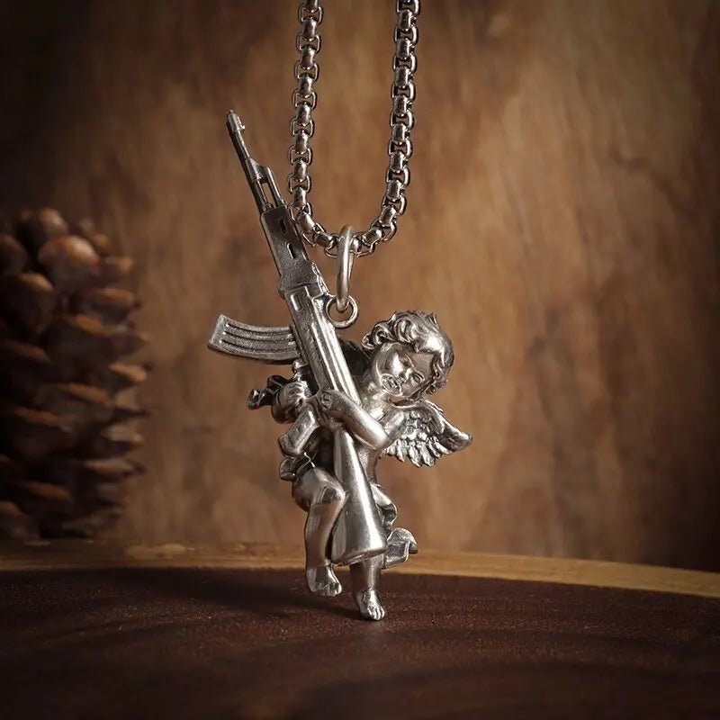 Vintage Gothic Cross Skull Pendant Necklace for Men Fashion Party Trend Punk Jewelry Halloween Gifts - LEIDAI