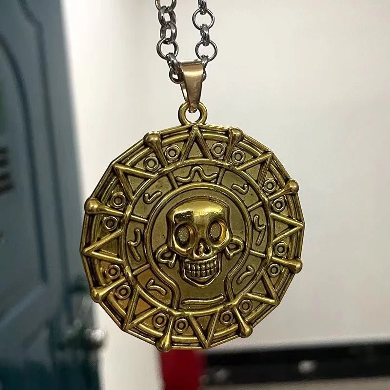 Vintage Gothic Cross Skull Pendant Necklace for Men Fashion Party Trend Punk Jewelry Halloween Gifts - LEIDAI