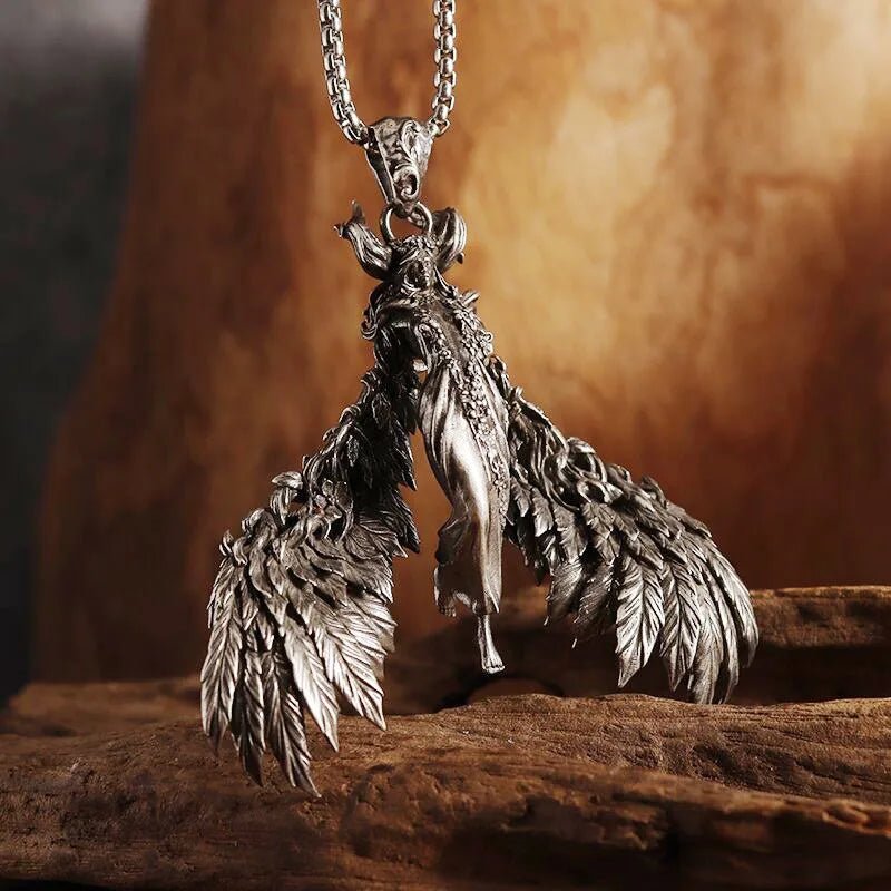 Vintage Gothic Cross Skull Pendant Necklace for Men Fashion Party Trend Punk Jewelry Halloween Gifts - LEIDAI