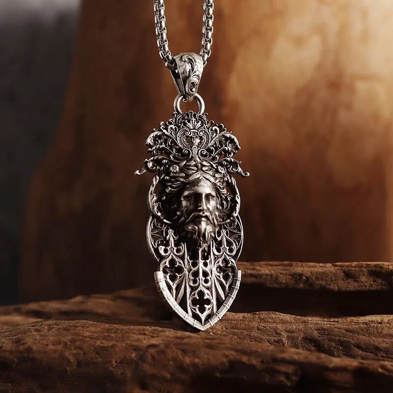 Vintage Gothic Cross Skull Pendant Necklace for Men Fashion Party Trend Punk Jewelry Halloween Gifts - LEIDAI