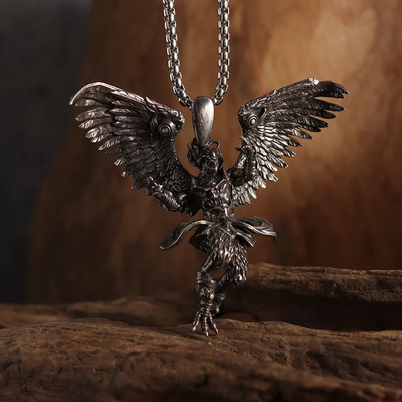 Vintage Gothic Cross Skull Pendant Necklace for Men Fashion Party Trend Punk Jewelry Halloween Gifts - LEIDAI