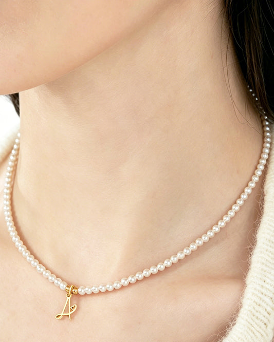 Personalised Initial Pearl Necklace – A Signature Piece Made Just for You
