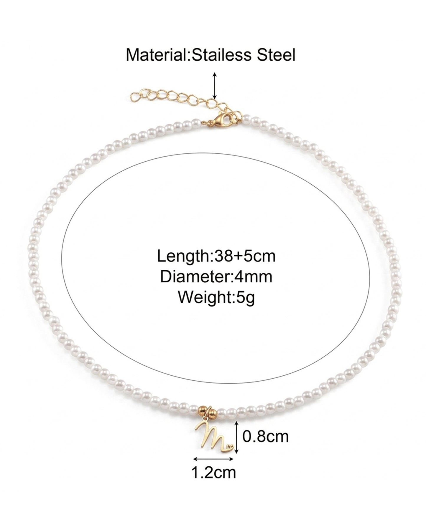 Personalised Initial Pearl Necklace – A Signature Piece Made Just for You