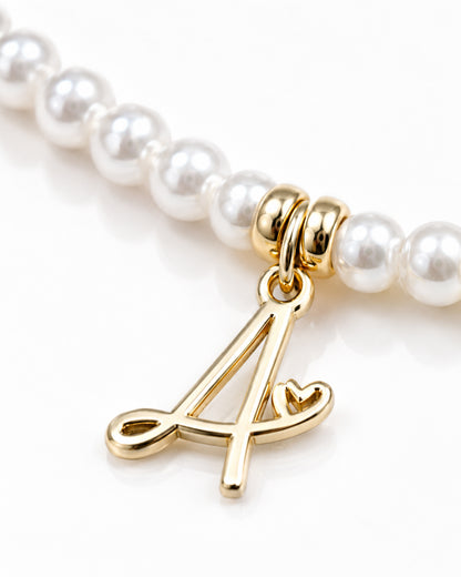 Personalised Initial Pearl Necklace – A Signature Piece Made Just for You