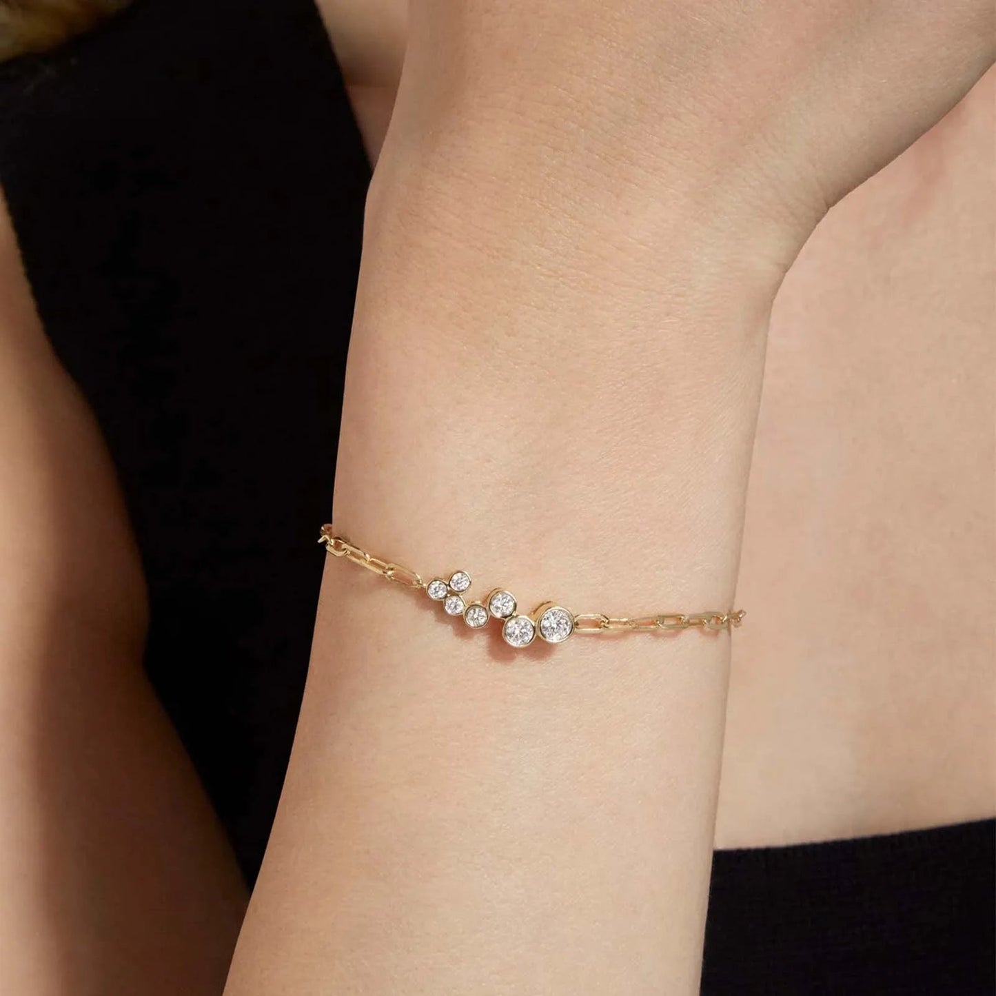 100% NEW 925 Sterling Silver Horoscope Chain Zircon CZ Bracelet Women Luxury Fine Jewelry Rock Punk Luxury Party Jewels - LEIDAI