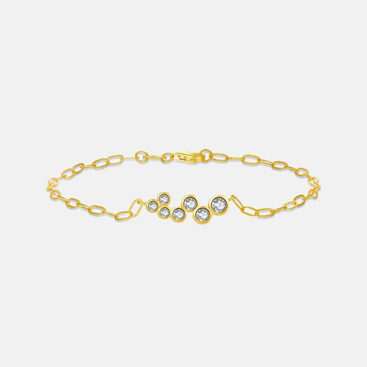 100% NEW 925 Sterling Silver Horoscope Chain Zircon CZ Bracelet Women Luxury Fine Jewelry Rock Punk Luxury Party Jewels - LEIDAI