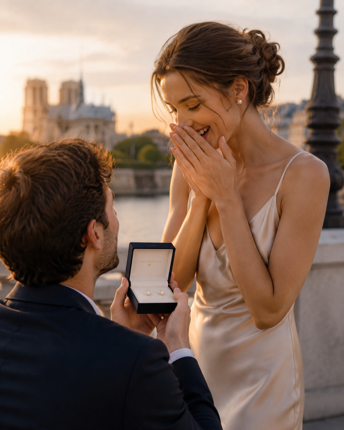 Elegant Heart-Shaped Pearl Stud Earrings – Romantic Crystal-Accented Gold-Tone Jewelry for Everyday Sophistication