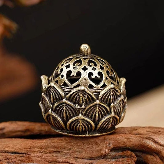 1pc Lotus Incense Holder,Small Inscent Cone Burner,Mini Asian Style Lotus Flower Zen Decor Gift - LEIDAI