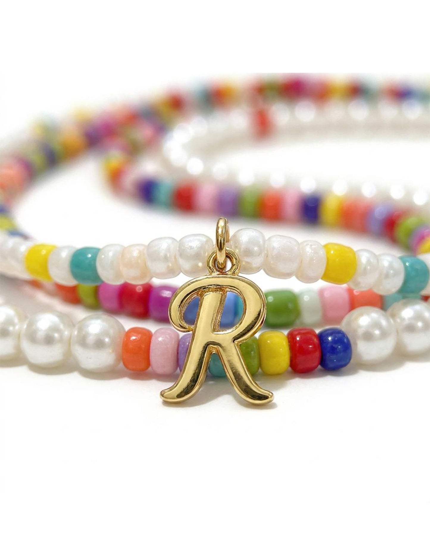 Personalised Initial Pearl Necklace – Custom A–Z Letter Pendant