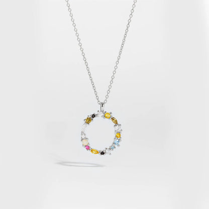 925 Sterling Silver Gold Letter M Pendant Initial F Alphabet Necklace Monogram Opals 2020 Women Accessories Jewelry - LEIDAI