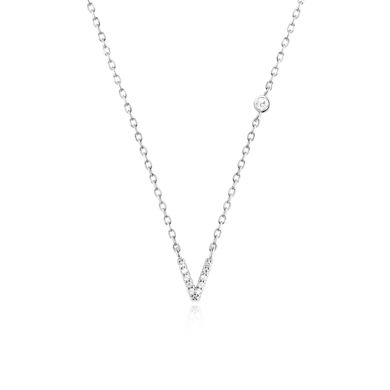 925 Sterling Silver Gold Small 26 Letters A - Z Zircon CZ Pendant Monogram Necklace Me 2020 Initial Alphabet M A Jewelry - LEIDAI
