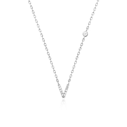 925 Sterling Silver Gold Small 26 Letters A - Z Zircon CZ Pendant Monogram Necklace Me 2020 Initial Alphabet M A Jewelry - LEIDAI