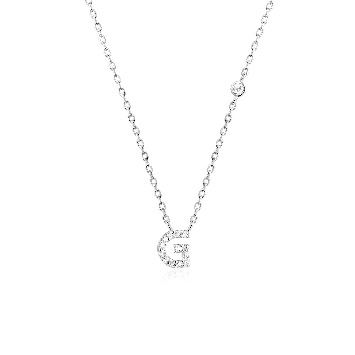 925 Sterling Silver Gold Small 26 Letters A - Z Zircon CZ Pendant Monogram Necklace Me 2020 Initial Alphabet M A Jewelry - LEIDAI