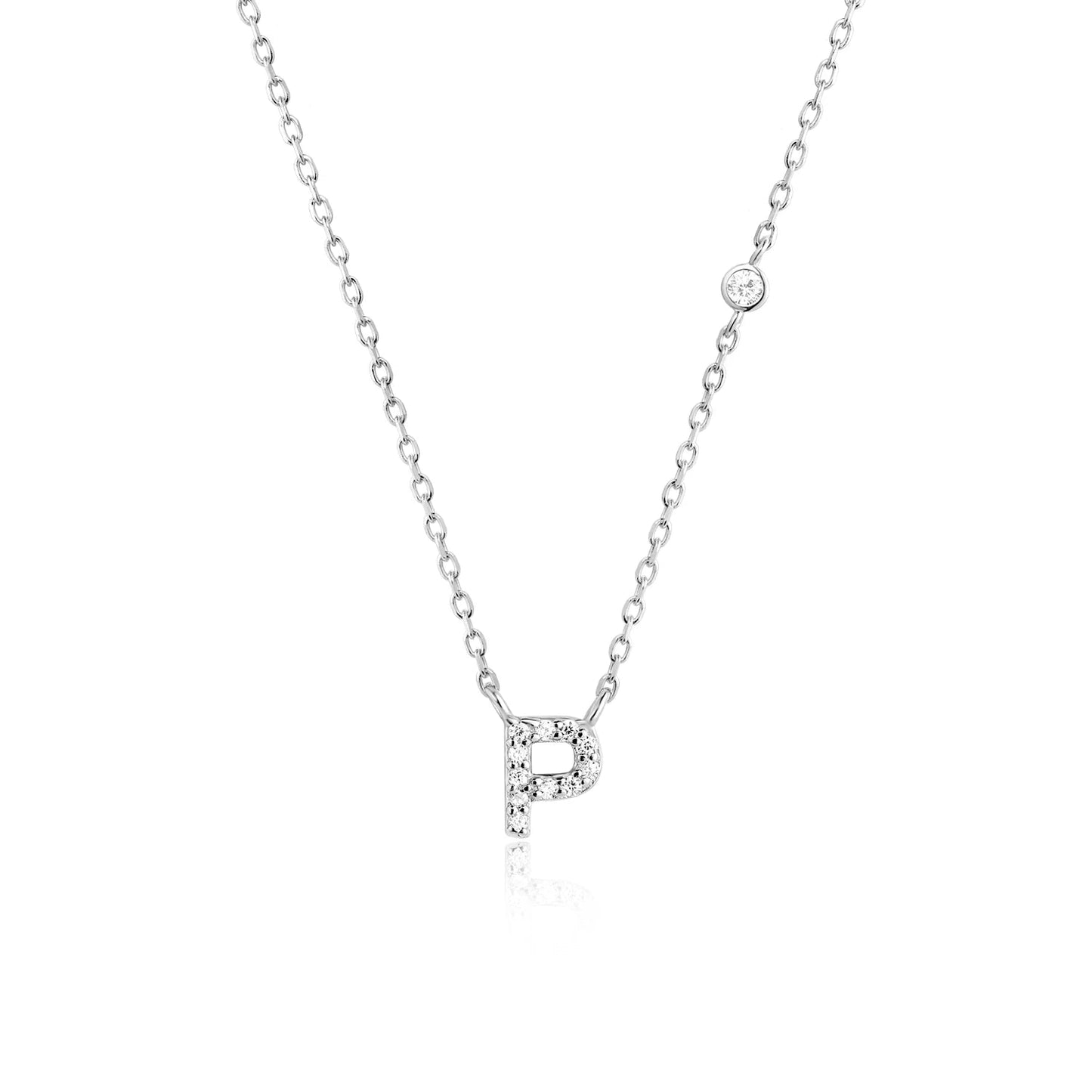 925 Sterling Silver Gold Small 26 Letters A - Z Zircon CZ Pendant Monogram Necklace Me 2020 Initial Alphabet M A Jewelry - LEIDAI