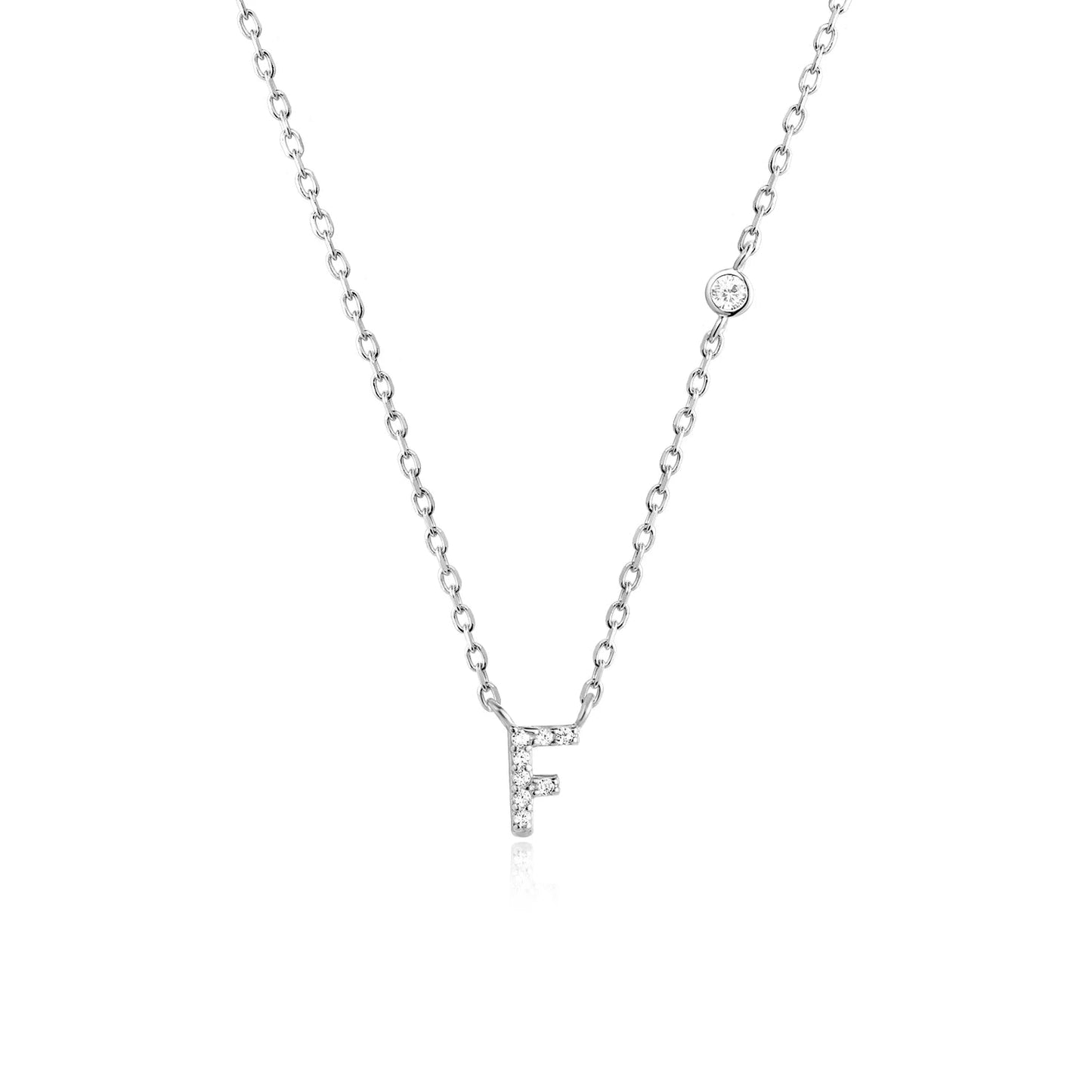 925 Sterling Silver Gold Small 26 Letters A - Z Zircon CZ Pendant Monogram Necklace Me 2020 Initial Alphabet M A Jewelry - LEIDAI