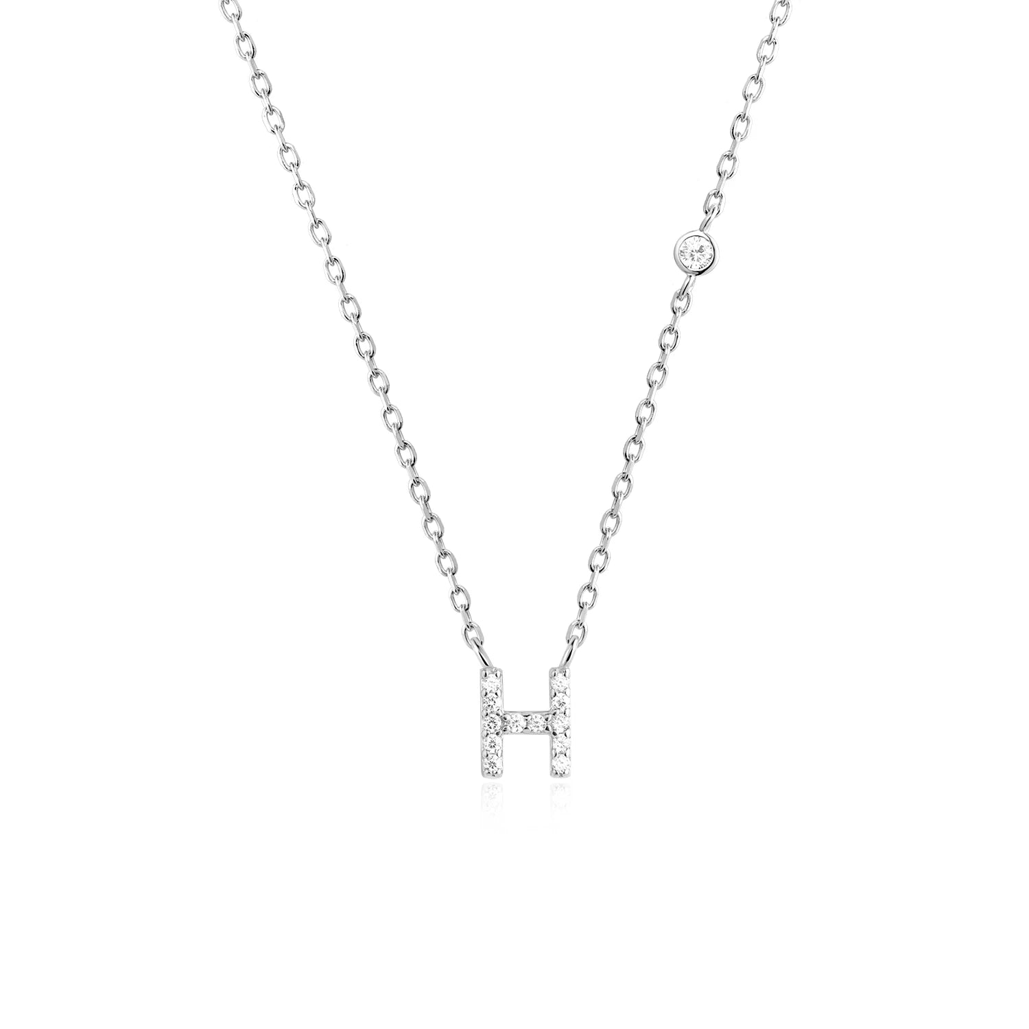 925 Sterling Silver Gold Small 26 Letters A - Z Zircon CZ Pendant Monogram Necklace Me 2020 Initial Alphabet M A Jewelry - LEIDAI