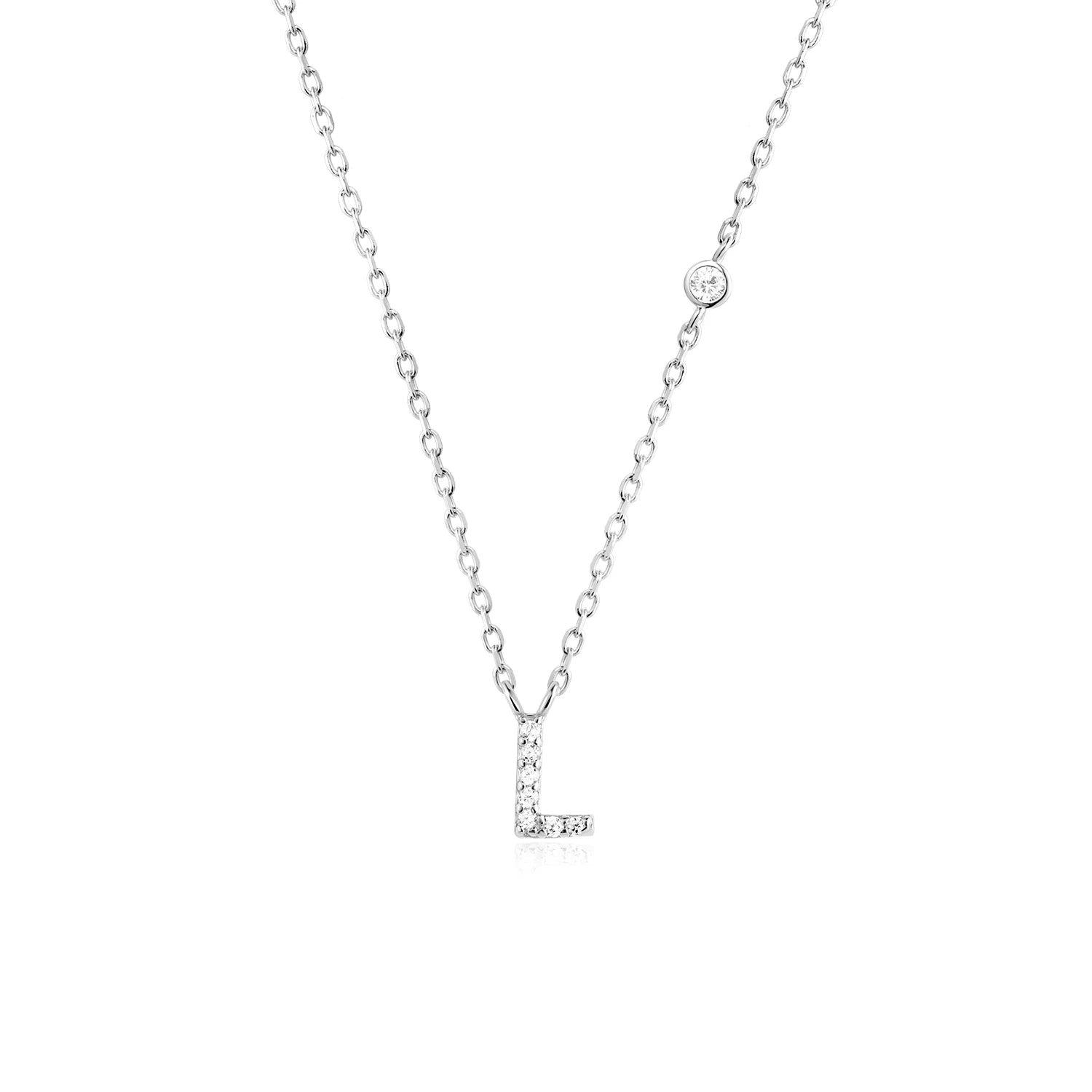 925 Sterling Silver Gold Small 26 Letters A - Z Zircon CZ Pendant Monogram Necklace Me 2020 Initial Alphabet M A Jewelry - LEIDAI