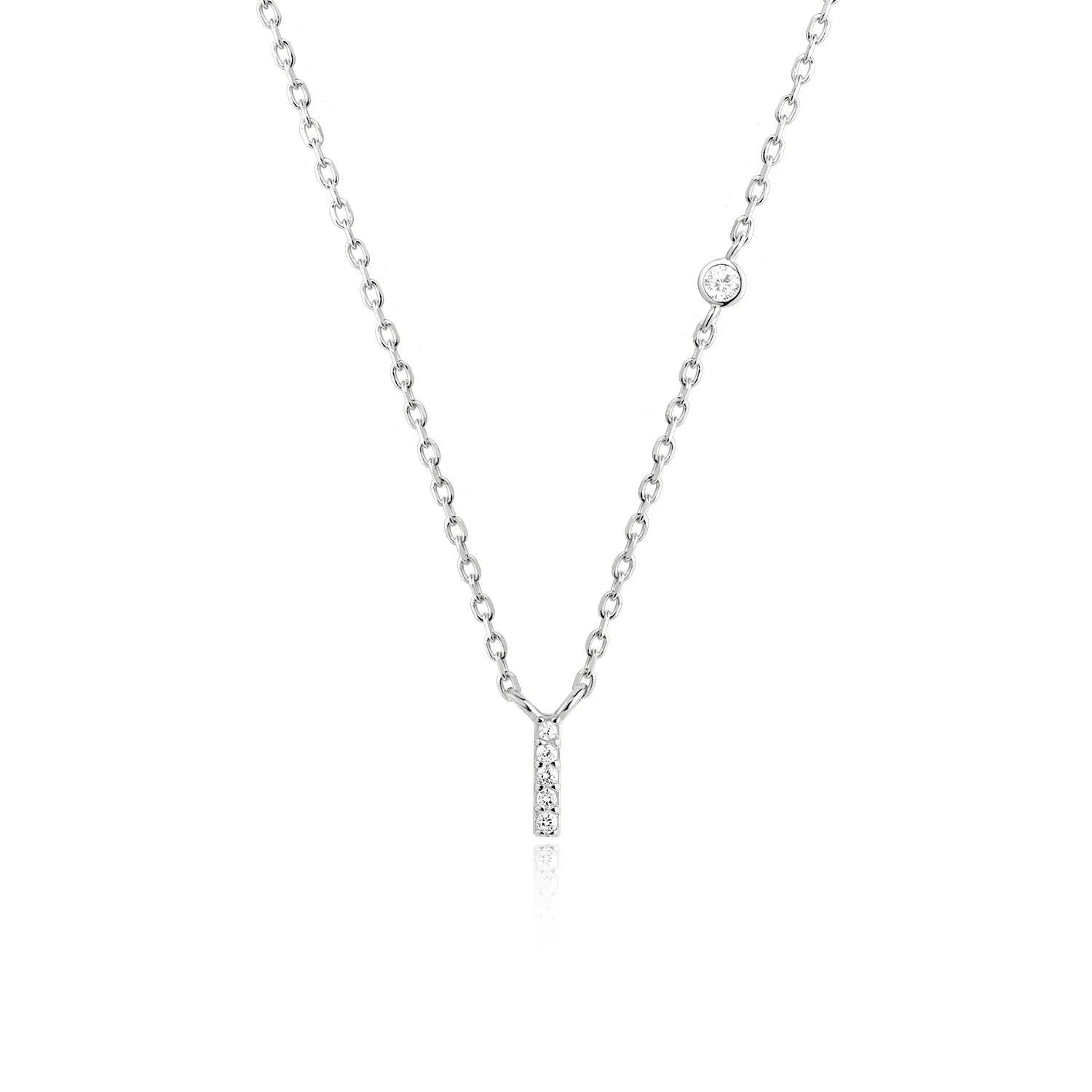 925 Sterling Silver Gold Small 26 Letters A - Z Zircon CZ Pendant Monogram Necklace Me 2020 Initial Alphabet M A Jewelry - LEIDAI