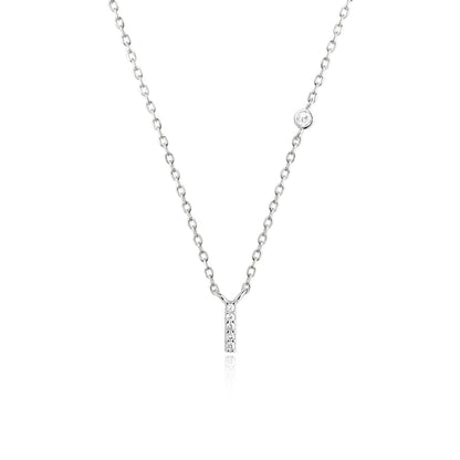 925 Sterling Silver Gold Small 26 Letters A - Z Zircon CZ Pendant Monogram Necklace Me 2020 Initial Alphabet M A Jewelry - LEIDAI