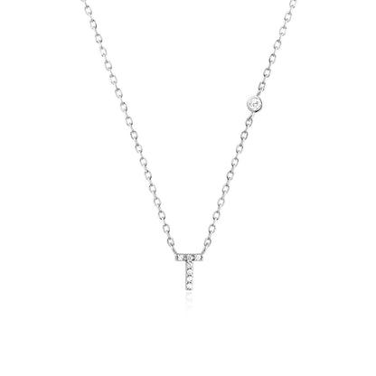 925 Sterling Silver Gold Small 26 Letters A - Z Zircon CZ Pendant Monogram Necklace Me 2020 Initial Alphabet M A Jewelry - LEIDAI