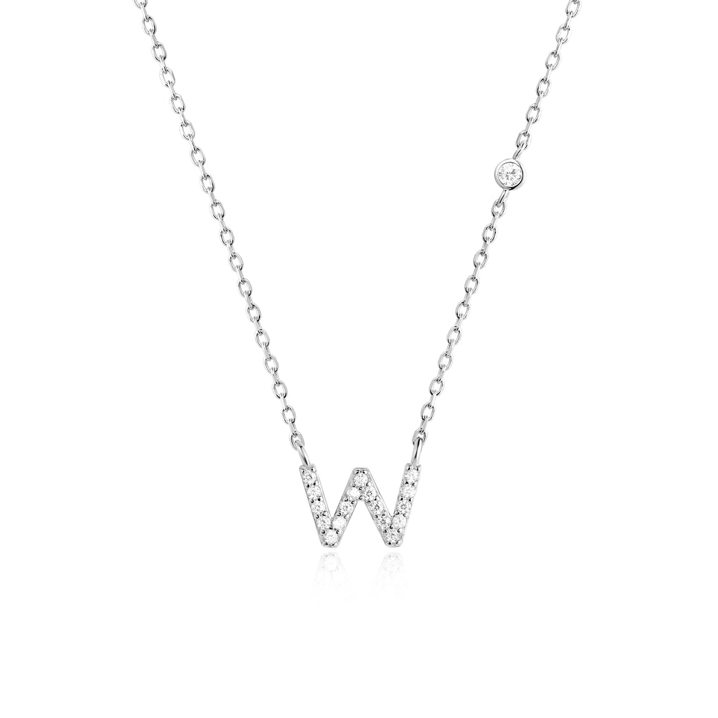 925 Sterling Silver Gold Small 26 Letters A - Z Zircon CZ Pendant Monogram Necklace Me 2020 Initial Alphabet M A Jewelry - LEIDAI