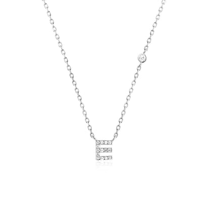 925 Sterling Silver Gold Small 26 Letters A - Z Zircon CZ Pendant Monogram Necklace Me 2020 Initial Alphabet M A Jewelry - LEIDAI