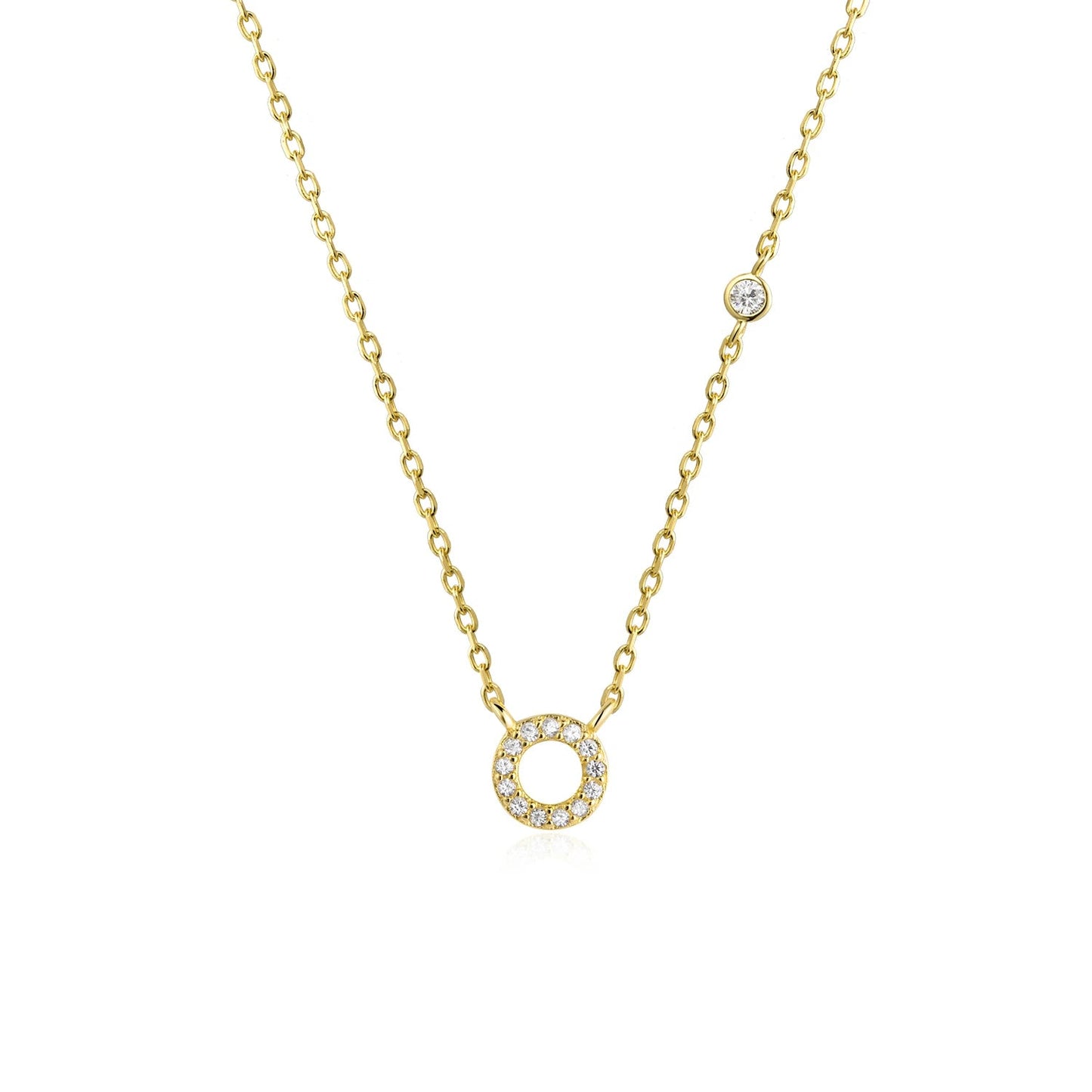 925 Sterling Silver Gold Small 26 Letters A - Z Zircon CZ Pendant Monogram Necklace Me 2020 Initial Alphabet M A Jewelry - LEIDAI