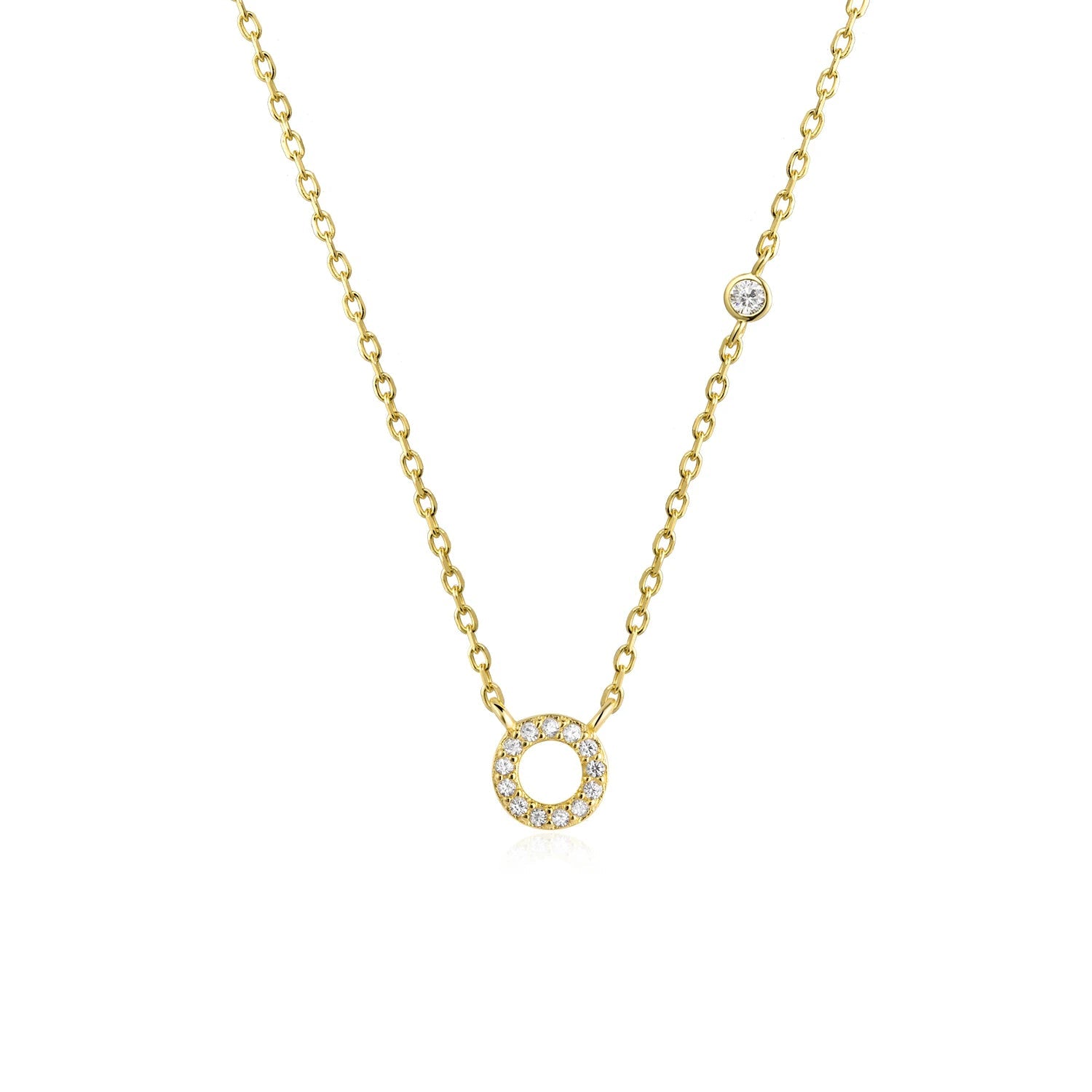 925 Sterling Silver Gold Small 26 Letters A - Z Zircon CZ Pendant Monogram Necklace Me 2020 Initial Alphabet M A Jewelry - LEIDAI