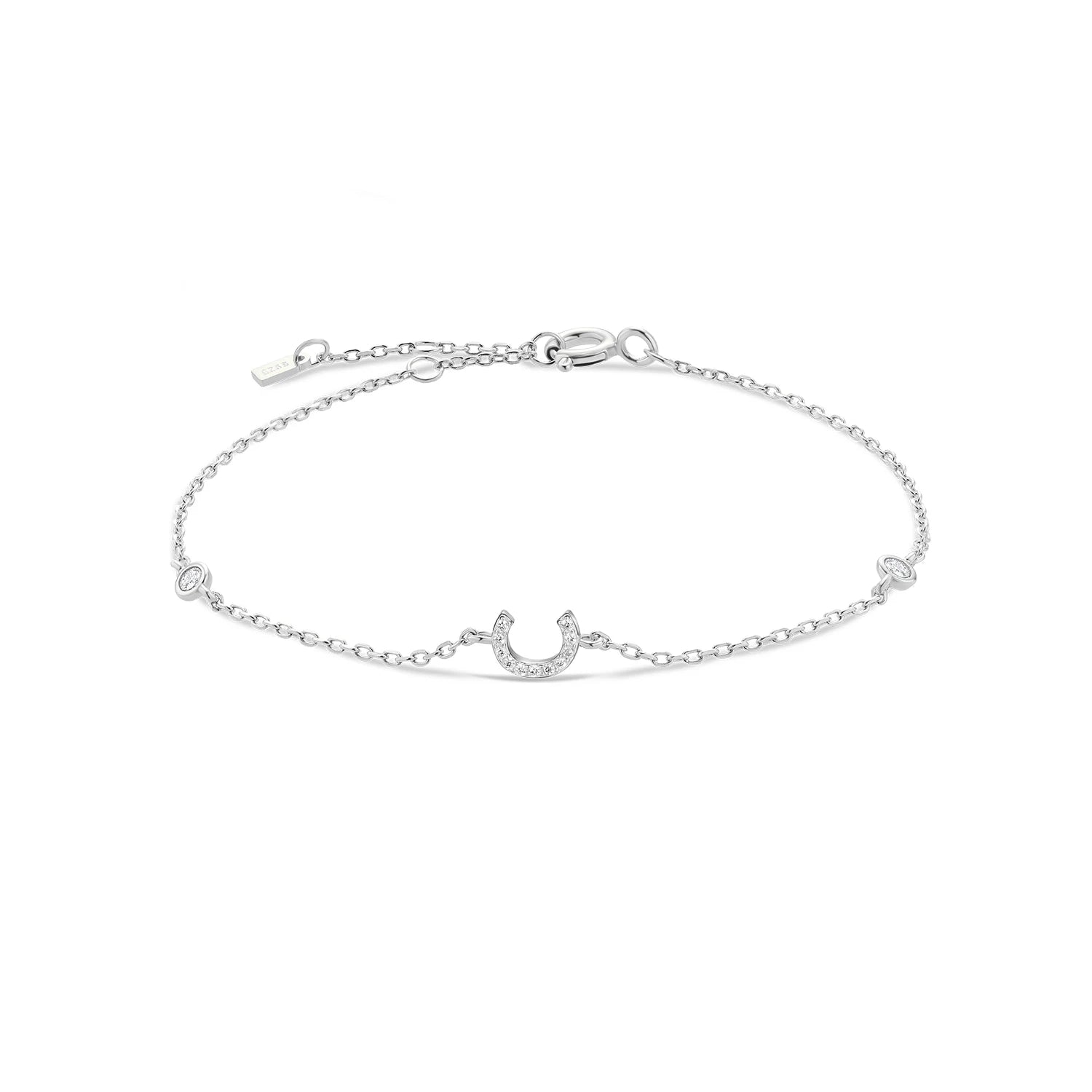 925 Sterling Silver Initial 26 Letters Alphabet Monogram Gold Name Bracelet Crystal CZ Zircon 2021 Fashionable Jewelry - LEIDAI