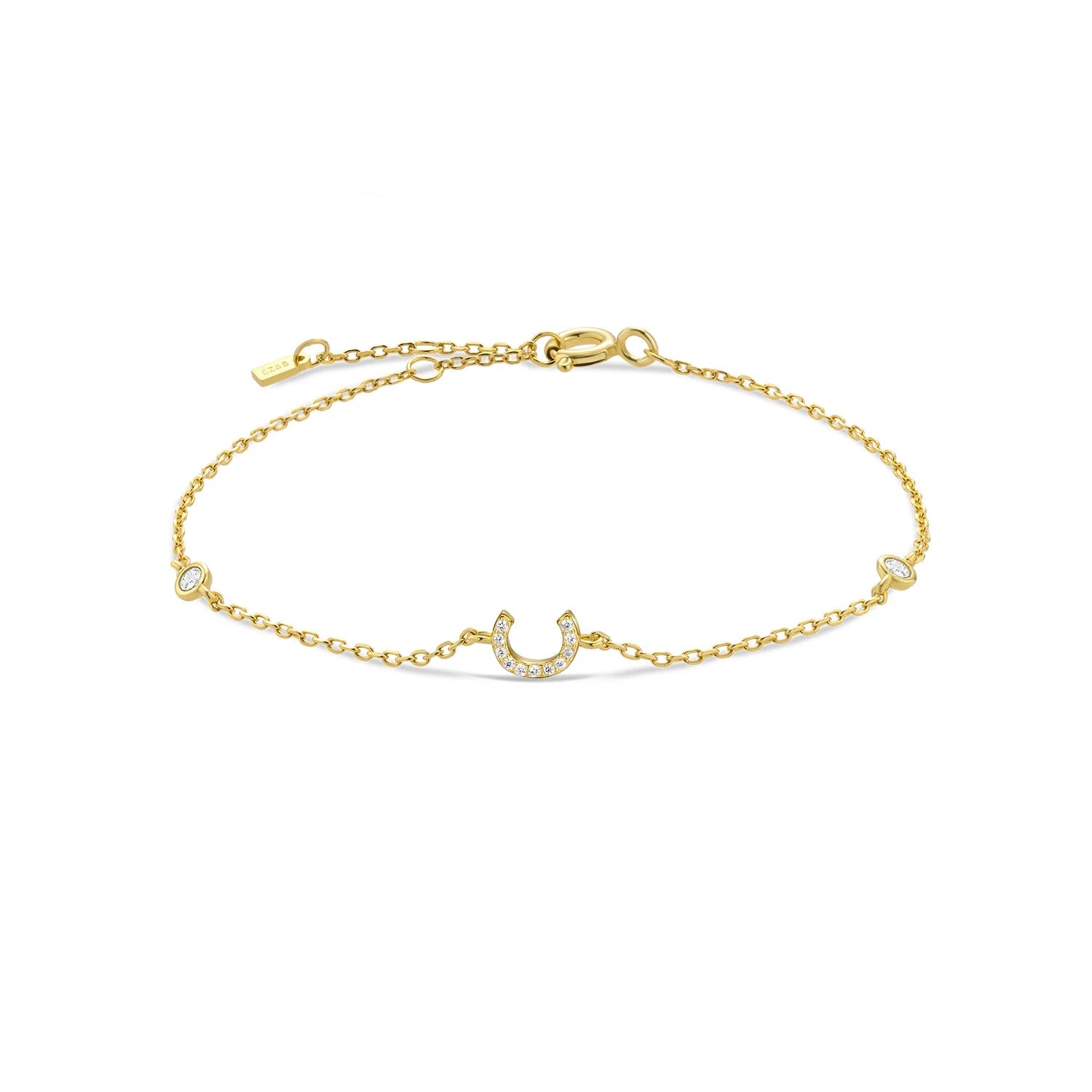 925 Sterling Silver Initial 26 Letters Alphabet Monogram Gold Name Bracelet Crystal CZ Zircon 2021 Fashionable Jewelry - LEIDAI