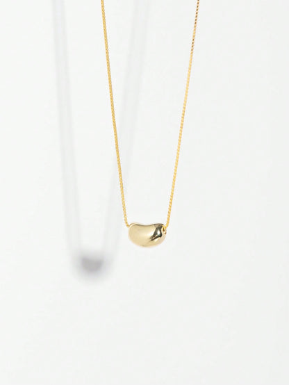 A women's retro light luxury S925 silver acacia bean clavicle necklace. Simple and elegant, suitable for commuting, dating and parties. - LEIDAI