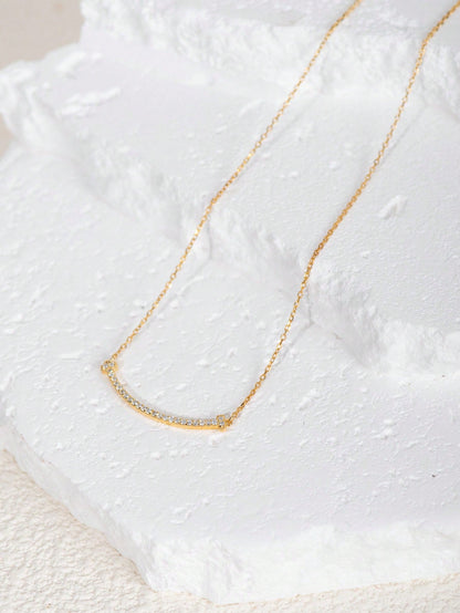 A women's S925 silver zirconia micro - inlaid high - end clavicle chain with fashionable design sense. Suitable for daily commuting and dating. - LEIDAI
