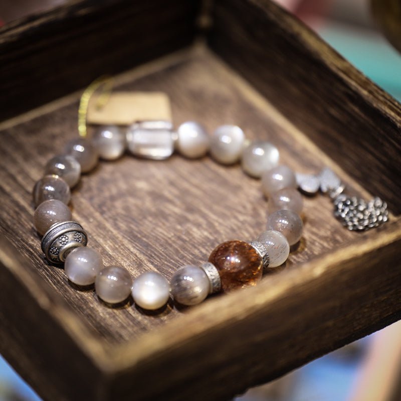 Absorb wealth, black backbone, gold ghost bracelet| Bless Jade - LEIDAI