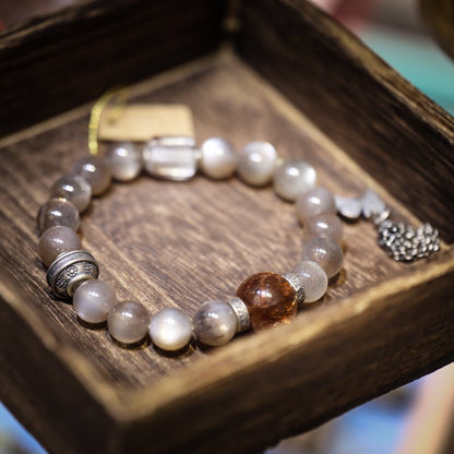 Absorb wealth, black backbone, gold ghost bracelet| Bless Jade - LEIDAI