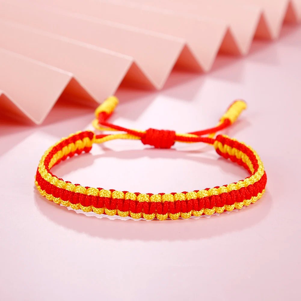 Braided Red String Bracelets & Bangles Tibetan Buddhist Adjustable Knot Handmade Bracelet Wrist Jewelry Gifts For Love Good Luck - LEIDAI