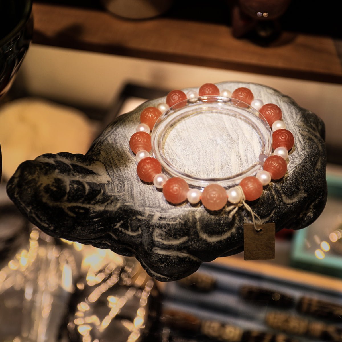 Good luck South Red Pearl Bracelet| Bless Jade - LEIDAI