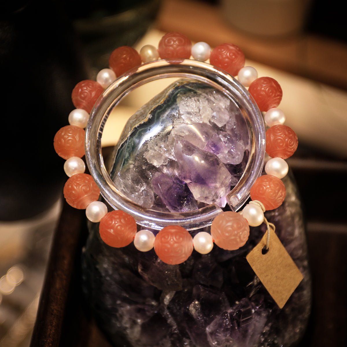 Good luck South Red Pearl Bracelet| Bless Jade - LEIDAI