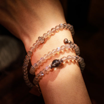 Guardian and Healing Gray Moonlight Silver Bracelet| Bless Jade - LEIDAI