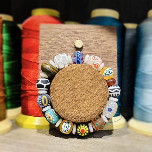 Hand - Painted Soul Energy Glass Bracelet | Bless Jade - LEIDAI