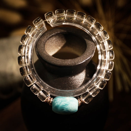 Healing Sea Pattern Stone White Crystal String| Bless Jade - LEIDAI