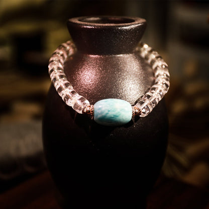 Healing Sea Pattern Stone White Crystal String| Bless Jade - LEIDAI