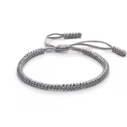 Multicolor Rope Lucky knots Bracelets Women Men Charm Woven Handmade Bangles Braided Adjustable Size Buddhism Jewelry Pulseras - LEIDAI