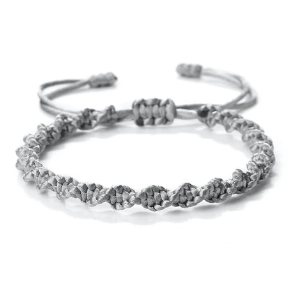 Multicolor Rope Lucky knots Bracelets Women Men Charm Woven Handmade Bangles Braided Adjustable Size Buddhism Jewelry Pulseras - LEIDAI